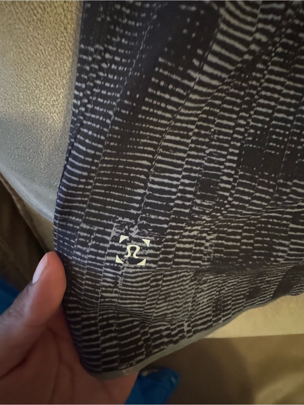 lululemon athletica Men’s Black and Gray Patterned shorts